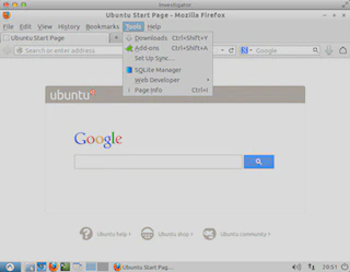 SQLite Manager In Tools Menu