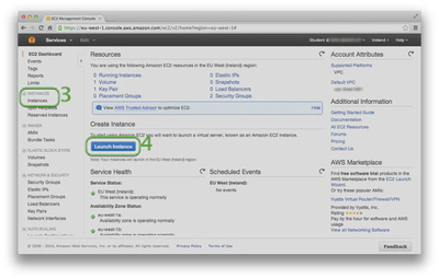 EC2 Page Launch Instance