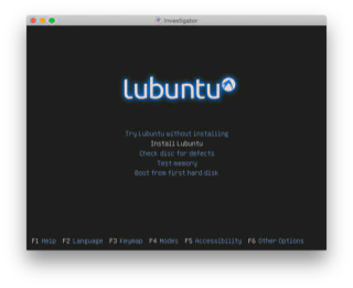 Lubuntu Installer Menu